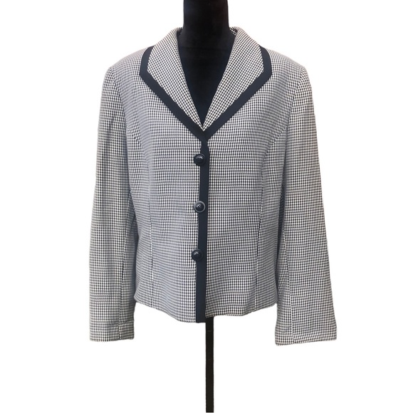 Evan Picone Houndstooth Blazer Size 18 - Picture 9 of 12